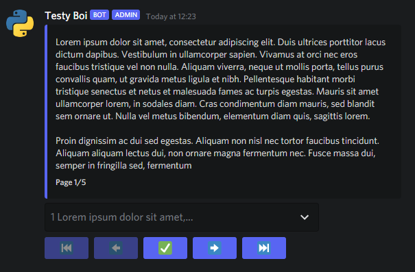 Paginator example